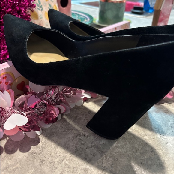 Marc Fisher Black Suede Heels - Picture 6 of 7